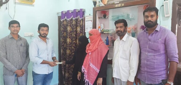 MDR Foundation Co-Founder Maadri PrithviRaj Doing Financial help at Patancheru