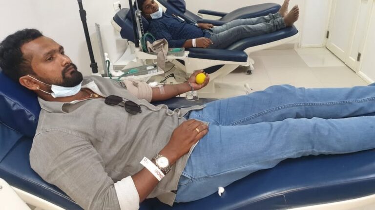Maadri PrithviRaj Team Blood Donating at Patancheru-MDR Foundation