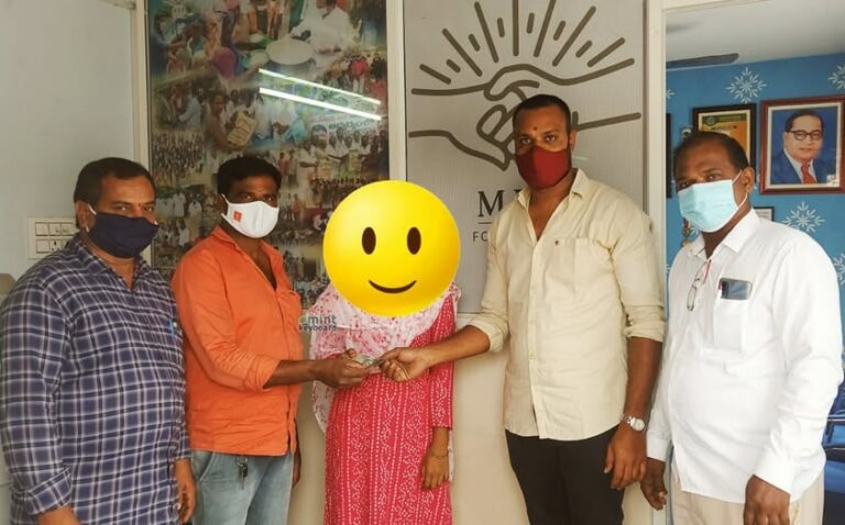 MDR Foundation Co-Founder Maadri PrithviRaj Doing Financial help at Patancheru