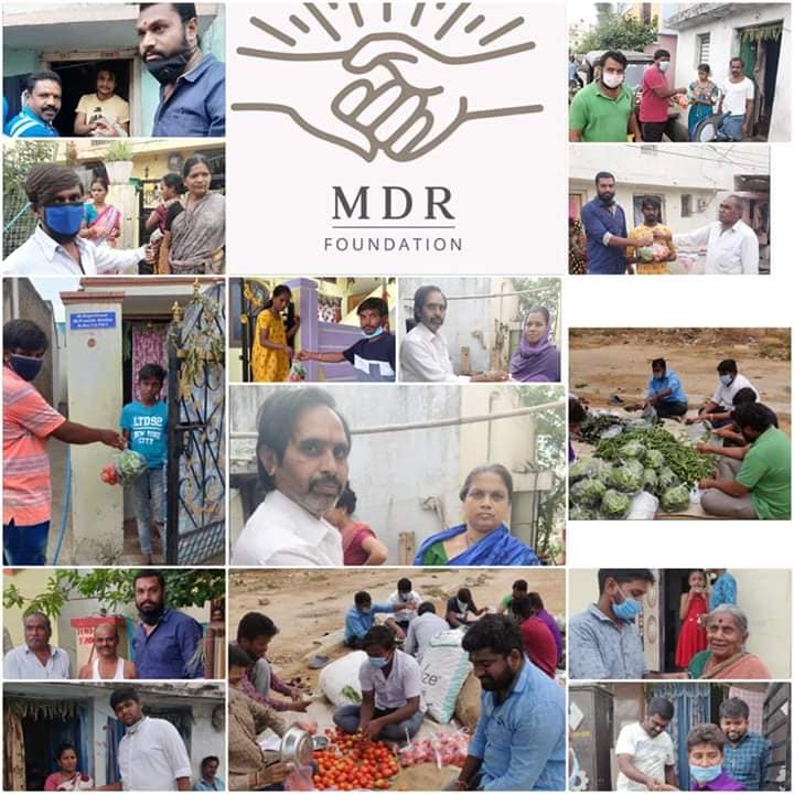 Maadri PrithviRaj Distributing Groceries, Vegetables, Home Essentials in Patancheru @Corona Time