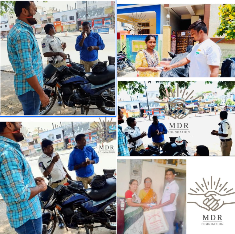 Maadri PrithviRaj Distributing Groceries, Vegetables, Home Essentials in Patancheru @Corona Time